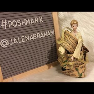 Handmade Christmas angel Porcelain paper ribbon